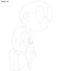 Baby dotted line drawing