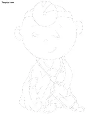 Baby dotted line drawing