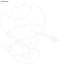 Baby dotted line drawing