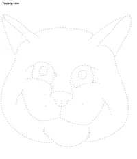 Cat dotted line drawing