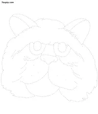 Cat dotted line drawing