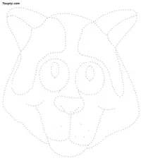 Cat dotted line drawing