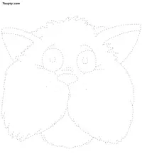 Cat dotted line drawing