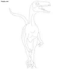 Dinosaur dotted line drawing