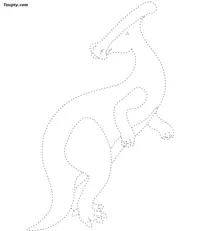 Dinosaur dotted line drawing