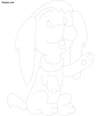 Dog dotted line drawing