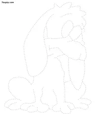 Dog dotted line drawing