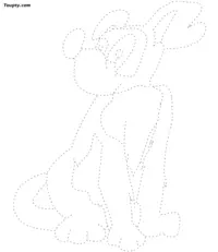 Dog dotted line drawing