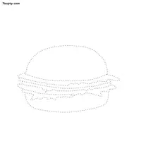 Hamburger dotted line drawing