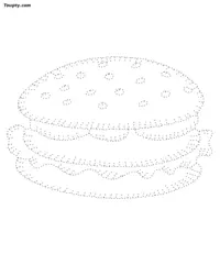 Hamburger dotted line drawing