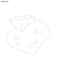 Heart dotted line drawing