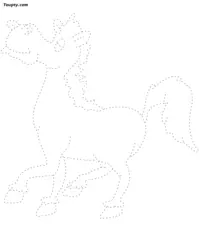 Horse dotted line drawing