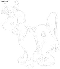 Horse dotted line drawing