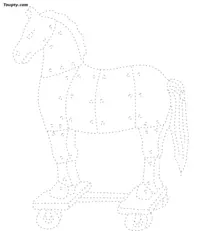 Horse dotted line drawing