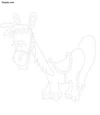 Horse dotted line drawing