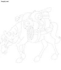 Horse dotted line drawing