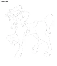 Horse dotted line drawing