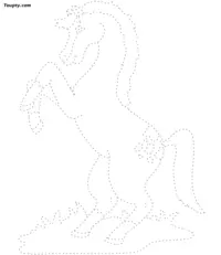 Horse dotted line drawing