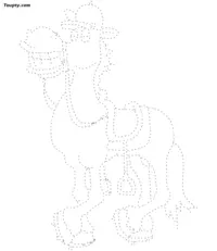 Horse dotted line drawing