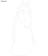 Horse dotted line drawing