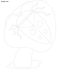 Mushroom dotted line drawing