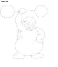 Snowman dotted line drawing