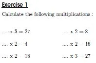 Multiplication tables of 2 and 3 - Missing Number