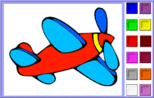 Red and Blue Airplane