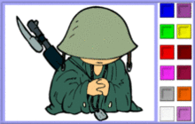 Baby Soldier Coloring