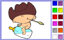 Cowboy Baby on Milk Bottle Coloring