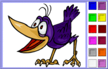 Playful Purple Crow Coloring