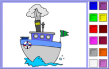 Fishing Boat Coloring