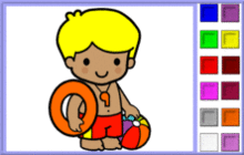 Lifeguard Boy Coloring