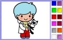 Veterinarian Boy Coloring