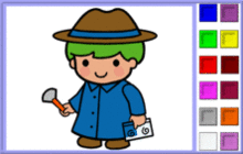 Archeologist Boy Coloring