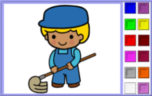 Janitor Boy Coloring