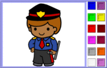 Policeman Boy Coloring