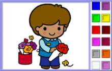 Florist Boy Coloring