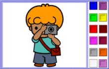 Photographer Boy Coloring