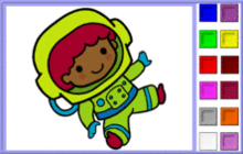 Astronaut Boy Coloring