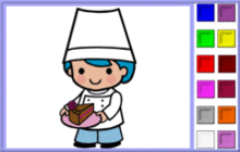 Pastry Chef Boy Coloring