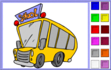 Classic School Bus Coloring