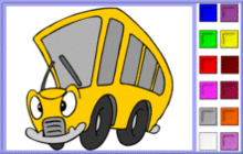 American School Bus Coloring