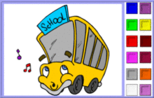 Singing School Bus Coloring