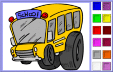 Funny Bus Online Coloring