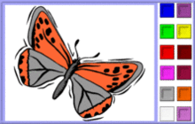 Orange and Gray Butterfly Coloring