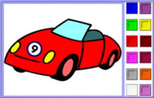 Bright Red Convertible Coloring