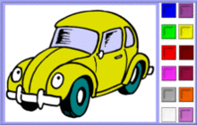 Classic Yellow Car Coloring