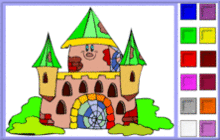 Whimsical Fairytale Castle Coloring