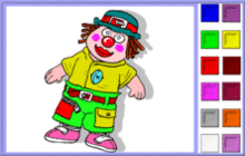 Clown in a Fun and Bright Outfit Coloring